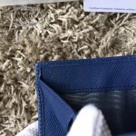 PRADA 1M0176-14 人氣經典款女士原單寶藍色十字紋短款三折錢包