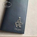 PRADA 2M0836-06 精英必備男士公仔系列黑色原版十字紋長款西裝夾