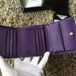 PRADA 1M0176-13 人氣經典款女士原單紫色十字紋短款三折錢包