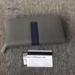 PRADA 2M1188-16 商務男士新配色原單十字紋長款錢包手拿包