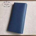 PRADA 2M0836-05 精英必備男士公仔系列藍色原版十字紋長款西裝夾