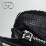 PRADA 2M1188-14 商務男士新配色原單十字紋長款錢包手拿包