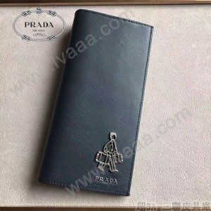 PRADA 2M0836-06 精英必備男士公仔系列黑色原版十字紋長款西裝夾