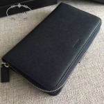 PRADA 2M1411-2 商務男士175鋼印藍色原版十字紋長款錢包