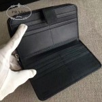 PRADA 2M1411-2 商務男士175鋼印藍色原版十字紋長款錢包