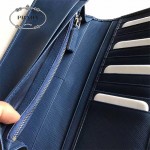 PRADA 2M0836-05 精英必備男士公仔系列藍色原版十字紋長款西裝夾