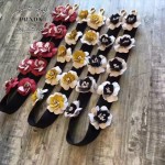 PRADA 1TY001-2 時尚魅力純手工製作原單白色花朵百搭包包肩帶