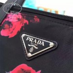 Prada-B4696F 玫瑰花原單降落傘尼龍防水面料購物袋