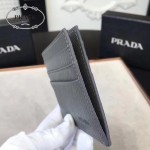 Prada-2MC223-2 原版十字紋進口小牛皮6卡位卡片夾卡包