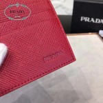Prada-2MC223-3 原版十字紋進口小牛皮6卡位卡片夾卡包