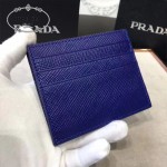 Prada-2MC223-4 原版十字紋進口小牛皮6卡位卡片夾卡包