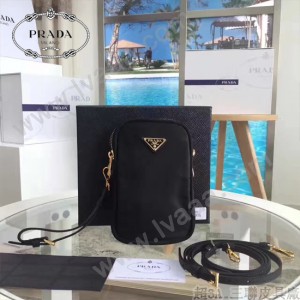 Prada-1N1860L 原單尼龍防水面料時尚潮流黑色相機包