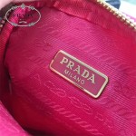Prada-1N1860L-2 原單尼龍防水面料時尚潮流粉色相機包