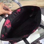 Prada-BR4842 時尚潮流玫瑰花防水面料購物袋