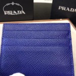 Prada-2MC223-4 原版十字紋進口小牛皮6卡位卡片夾卡包