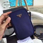 Prada-1N1860L-3 原單尼龍防水面料時尚潮流藍色相機包