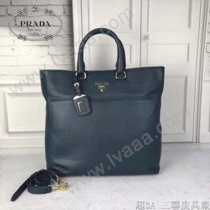 Prada-BN1713-2 進口時尚簡約原裝防鹿牛皮超大容量購物包