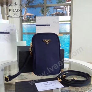 Prada-1N1860L-3 原單尼龍防水面料時尚潮流藍色相機包