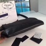 Prada-VA0826-3 黑色進口降落傘面料原廠錦綸裡布青古銅五金男士斜挎包