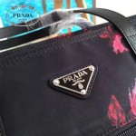 Prada-BR4842 時尚潮流玫瑰花防水面料購物袋