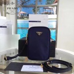 Prada-1N1860L-3 原單尼龍防水面料時尚潮流藍色相機包