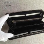 PRADA 2M1317-5 專櫃新配色175鋼印原單十字紋長款拉鏈錢包