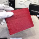 Prada-2MC223-3 原版十字紋進口小牛皮6卡位卡片夾卡包