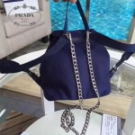 PRADA 1BH029-2 專櫃限量版防水尼龍配原版十字紋迷你雙肩包