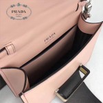 PRADA 1BD067-4 楊冪同款粉色原版牛皮配樹脂扣單肩斜挎包