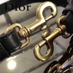 DIOR-005 個性百搭JADIOR黑色原版皮復古金屬配飾可斜跨包包肩帶