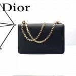 DIOR-001 王子文同款JADIOR系列古銅字母黑色原版皮單肩斜挎包手拿包