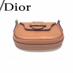 DIOR-003-6 早春最新款D Fence土黃色原版皮大小號單肩斜挎包