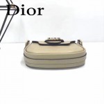DIOR-003-5 早春最新款D Fence淺灰色原版皮大小號單肩斜挎包