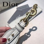 DIOR-005-2 個性百搭JADIOR白色原版皮復古金屬配飾可斜跨包包肩帶