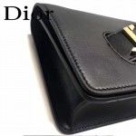 DIOR-001 王子文同款JADIOR系列古銅字母黑色原版皮單肩斜挎包手拿包