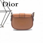 DIOR-003-6 早春最新款D Fence土黃色原版皮大小號單肩斜挎包