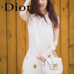 DIOR-003-2 早春最新款D Fence白色原版皮大小號單肩斜挎包