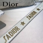 DIOR-005-2 個性百搭JADIOR白色原版皮復古金屬配飾可斜跨包包肩帶