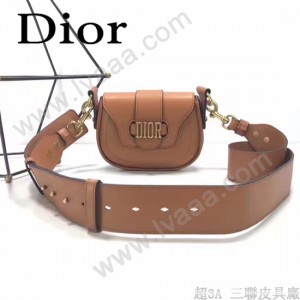 DIOR-003-6 早春最新款D Fence土黃色原版皮大小號單肩斜挎包