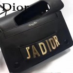 DIOR-001 王子文同款JADIOR系列古銅字母黑色原版皮單肩斜挎包手拿包