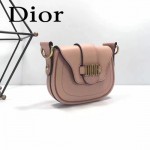 DIOR-003-4 早春最新款D Fence粉色原版皮大小號單肩斜挎包