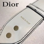 DIOR-005-2 個性百搭JADIOR白色原版皮復古金屬配飾可斜跨包包肩帶