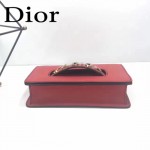 DIOR-001-4 王子文同款JADIOR系列古銅字母紅色原版皮單肩斜挎包手拿包
