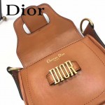 DIOR-003-6 早春最新款D Fence土黃色原版皮大小號單肩斜挎包