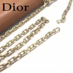 DIOR-001-3 王子文同款JADIOR系列古銅字母土黃色原版皮單肩斜挎包手拿包