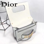 DIOR-001-2 王子文同款JADIOR系列古銅字母白色原版皮單肩斜挎包手拿包