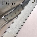 DIOR-005-2 個性百搭JADIOR白色原版皮復古金屬配飾可斜跨包包肩帶