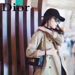 DIOR-001 王子文同款JADIOR系列古銅字母黑色原版皮單肩斜挎包手拿包