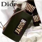 DIOR-001 王子文同款JADIOR系列古銅字母黑色原版皮單肩斜挎包手拿包