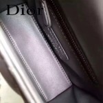 DIOR-006 專櫃新品限量版三格灰色原版羊皮配鑽石肩帶迷你戴妃包